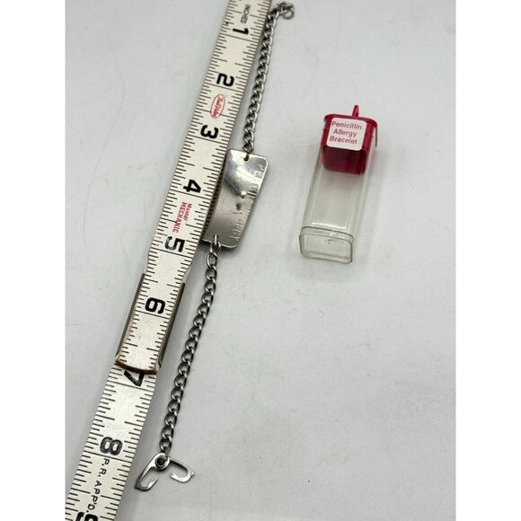 Vintage penicillin allergy medical id bracelet - Picture 4 of 5